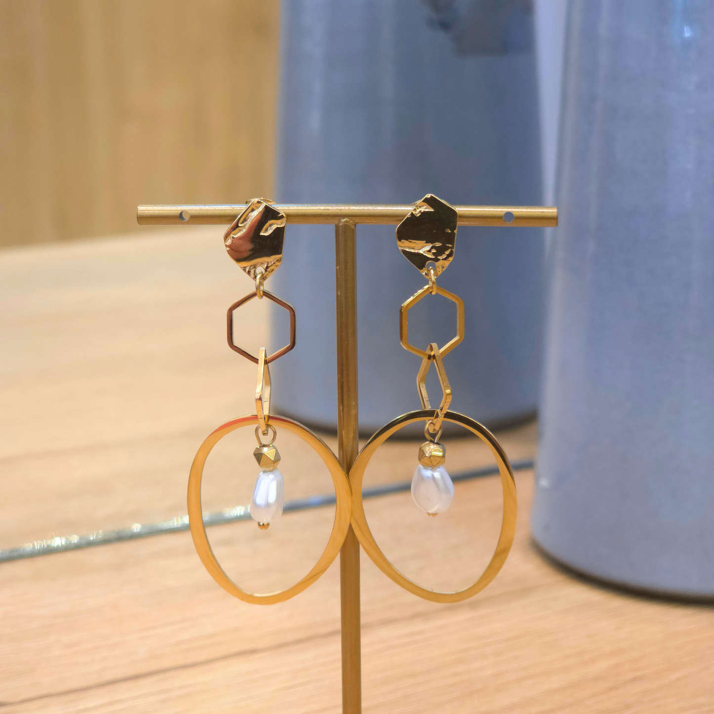 Boucles Karla | Perle | Pendante