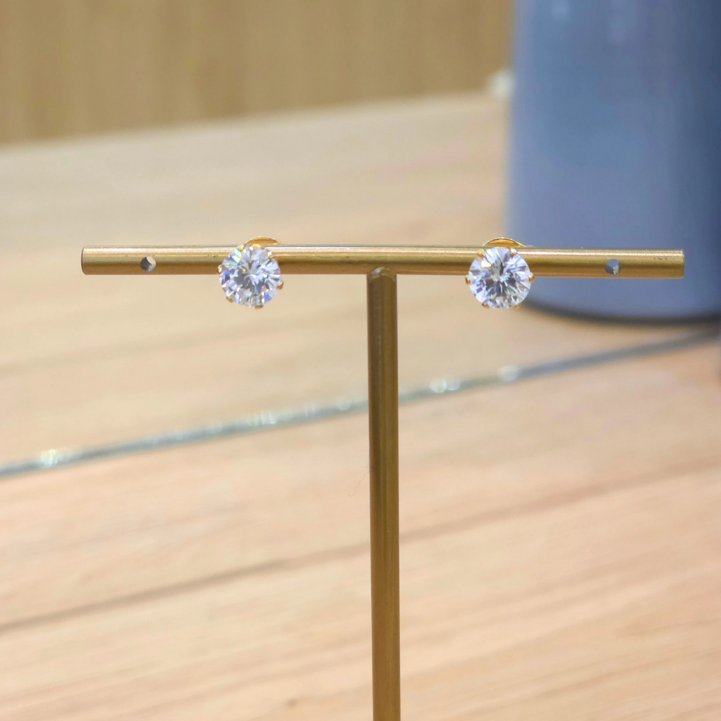 Boucles Soso | Puce | Zircon