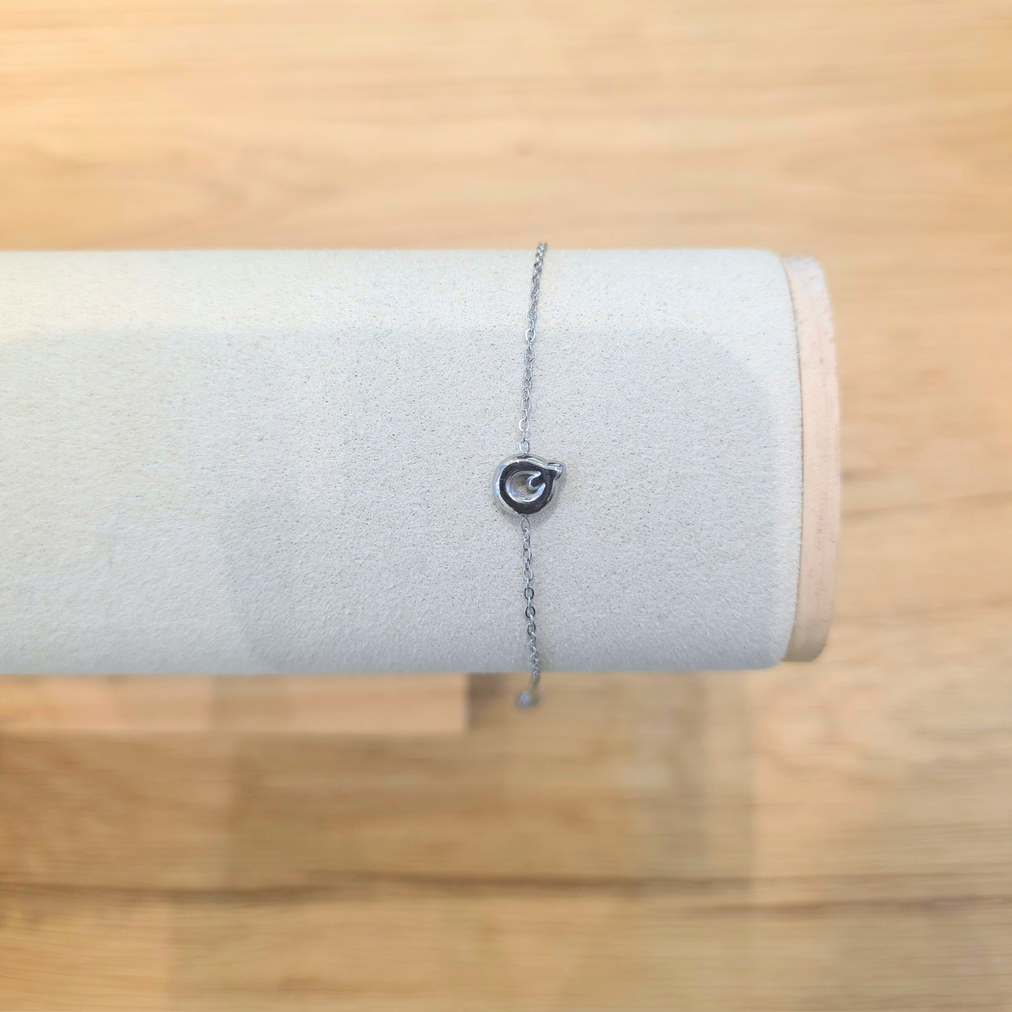 Bracelet initiale argenté