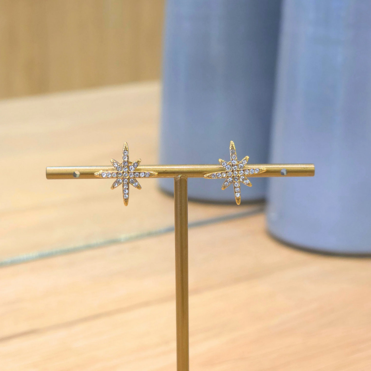 Boucles Milie | Puce | Zircon
