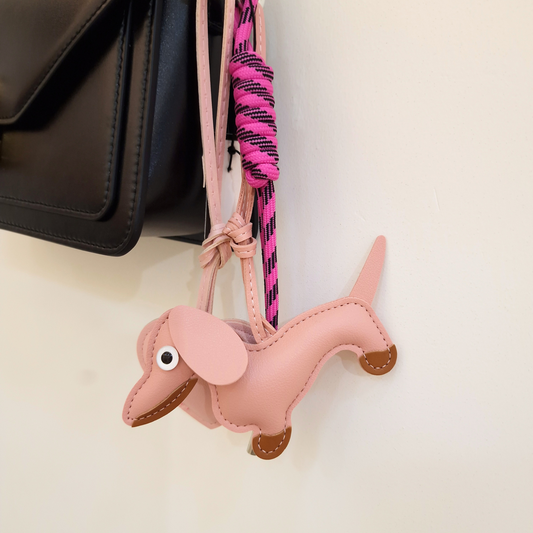 Bijou de sac Teckel rose