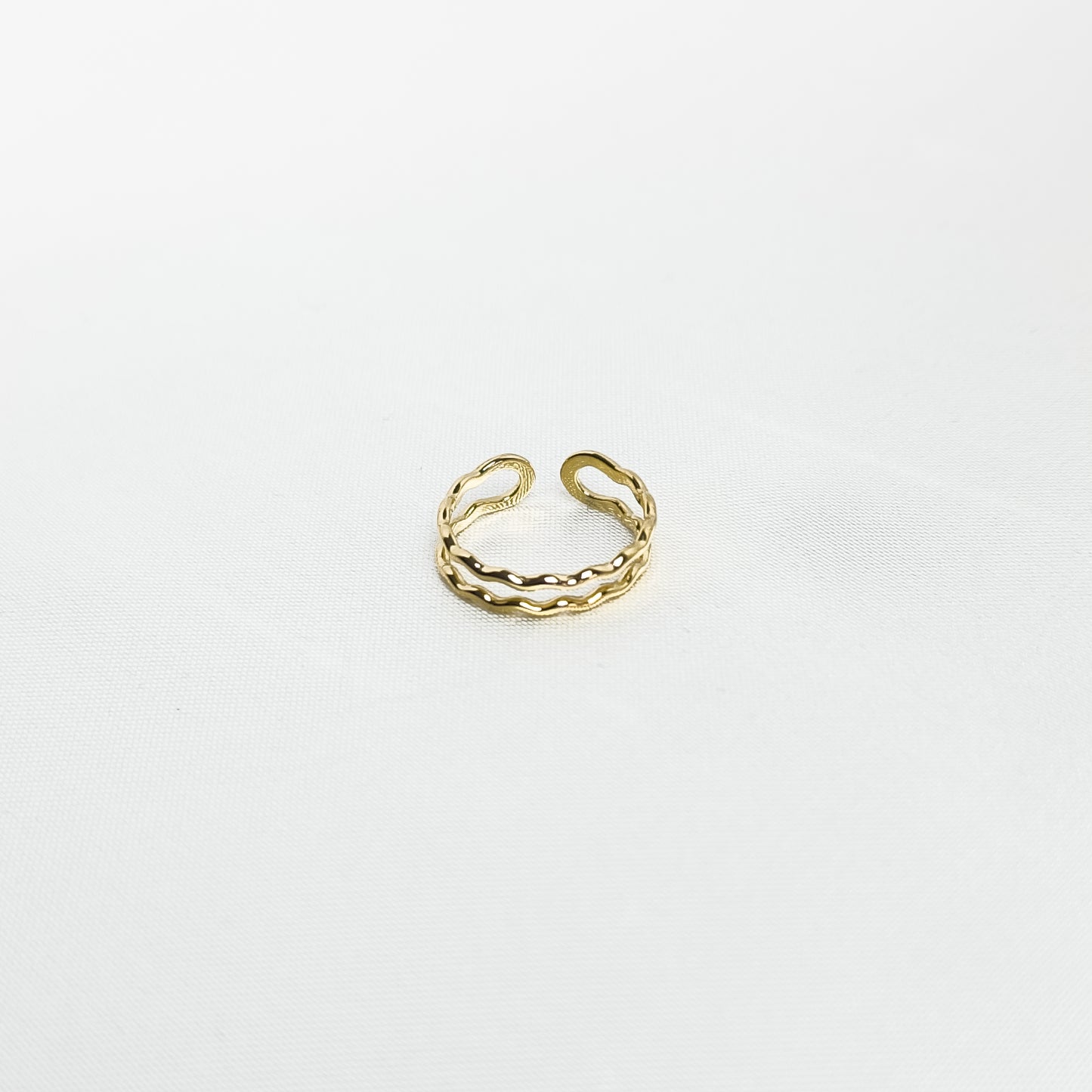 Bague Élise, en acier inoxydable doré, disponible à Paris