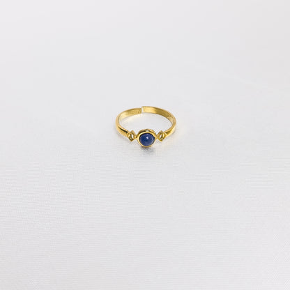 Bague Juliette noir, acier inoxydable doré, disponible à, Paris