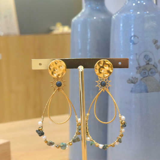 Boucles Colette | pendante | Perle