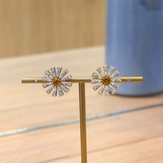Boucles Anya | Fleur | Zircon