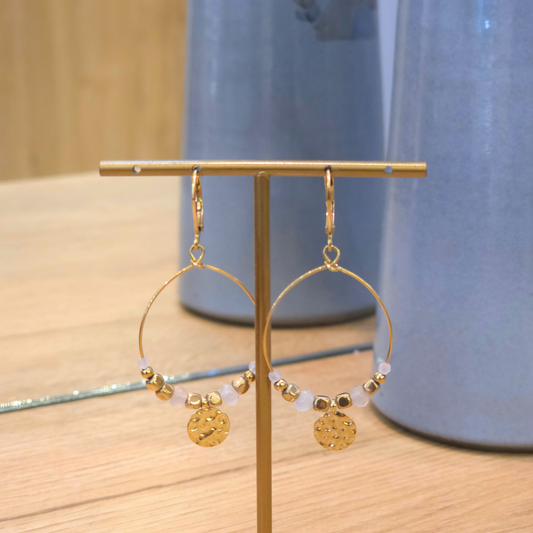 Boucles Eden | Perle | Pendante
