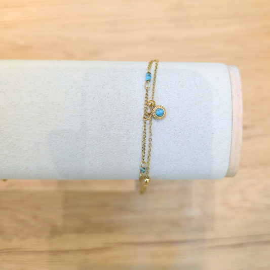 Bracelet Mindy | Perle | Double