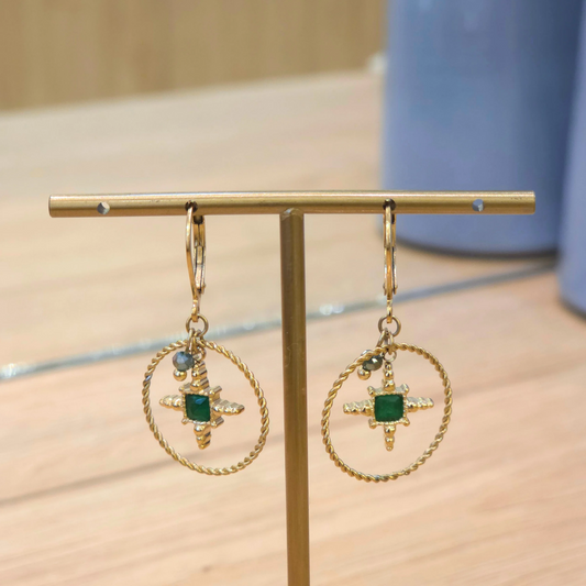 Boucles Lilou | Créole | Zircon