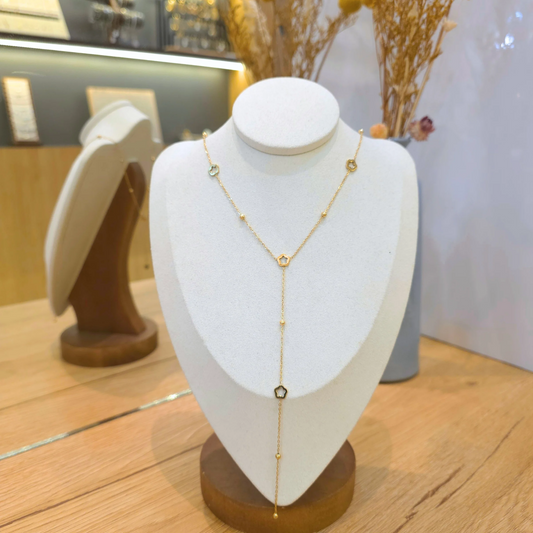 Collier Opaline | Cravate |  Fleur