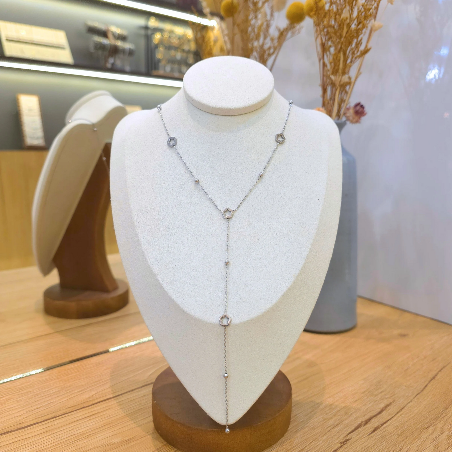 Collier Opaline | Cravate |  Fleur