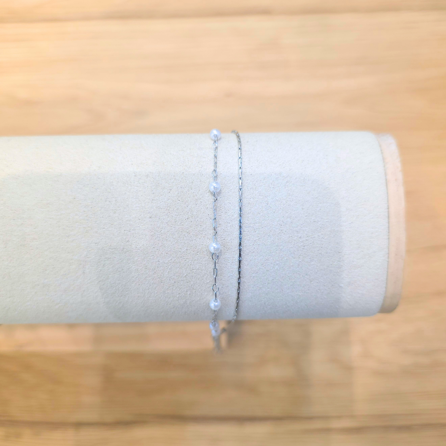 Bracelet Delphine | Perle | Double