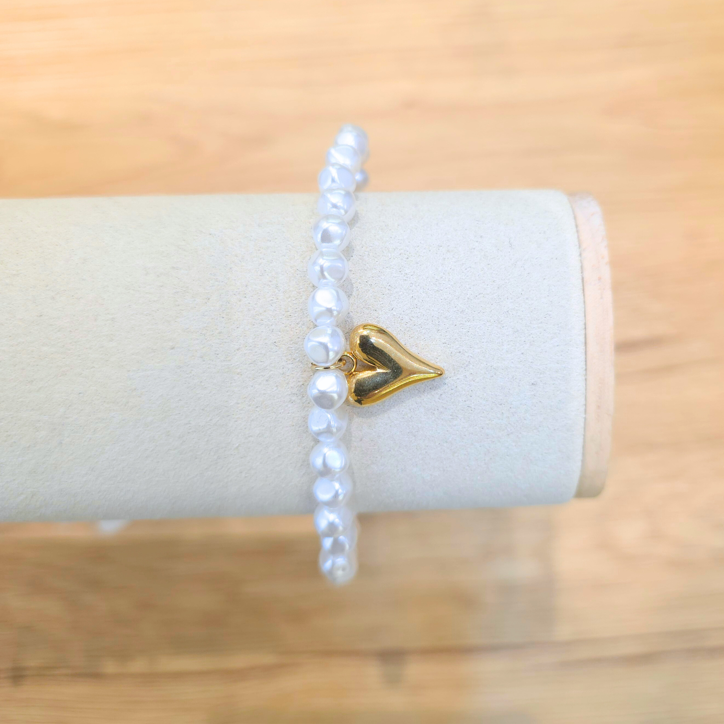 Bracelet Laura | Perle | Coeur