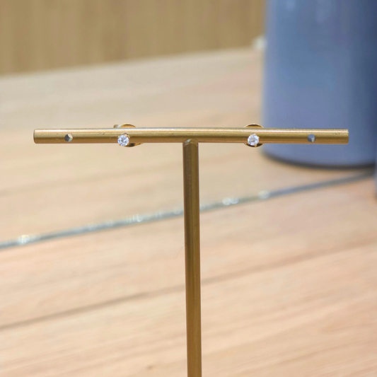 Boucles Soso | Puce | Zircon