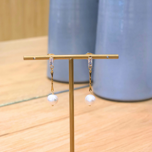 Boucles Hella | Perle | Pendante