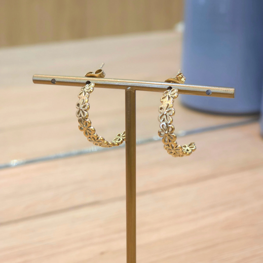 Boucles Nour | Créole | Fleur