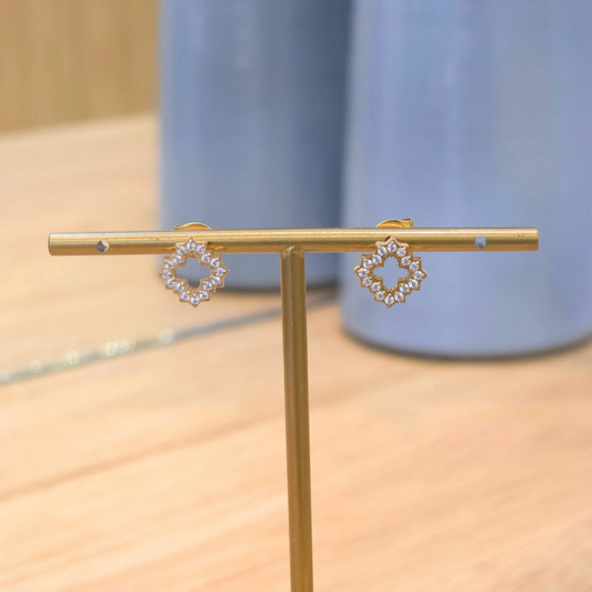 Boucles Opaline | Puce | Zircon