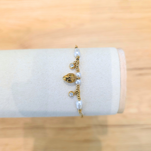 Bracelet Alix | Perle | Zircon