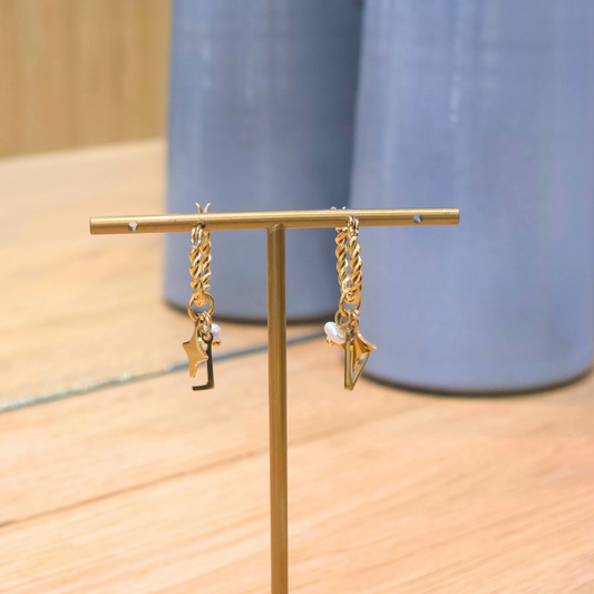 Boucles Iris | Créole | Perle