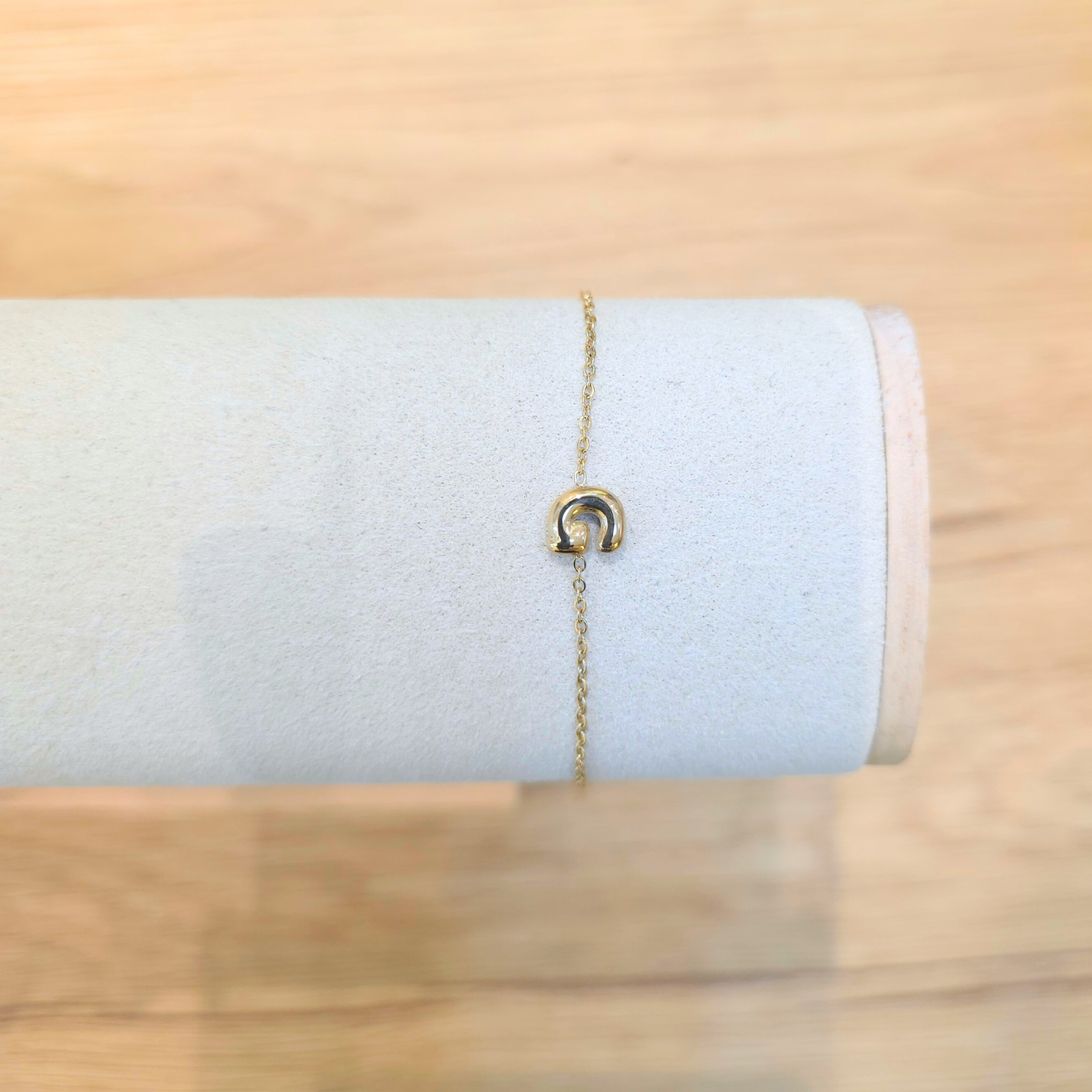 Bracelet initiale doré