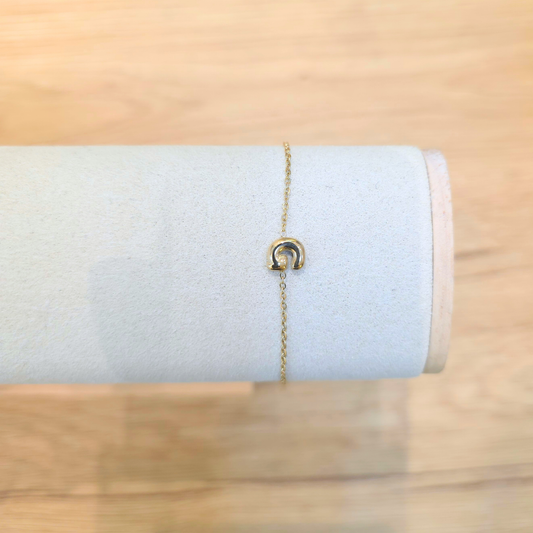 Bracelet initiale doré