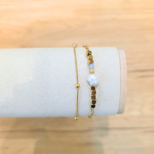 Bracelet Cide | Perle | Double